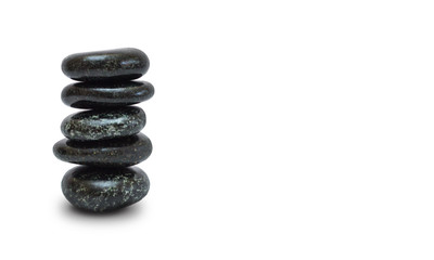 Black stones for spa, relaxation and health