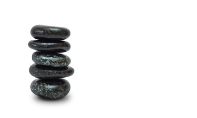 Obraz na płótnie Canvas Black stones for spa, relaxation and health