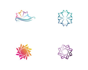 Vector - Vector set of floral patterns on a white background