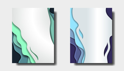 Abstract banners in vector with colorful abstract 3D backgrounds
