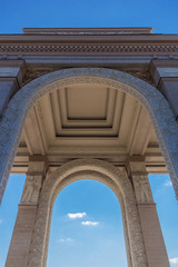 Obraz premium Moscow, Russia - August 18, 2018. VDNH, arch of the Main entrance