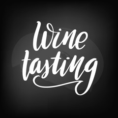 lettering wine tasting
