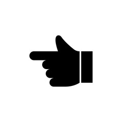 hand pointing finger left icon illustration isolated vector sign symbol