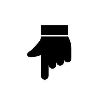 hand pointing finger low icon illustration isolated vector sign symbol