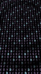 Bitcoin background. crypto currency 3D illustration. Digital currency symbol. Business concept. Mining, development, trade of crypto