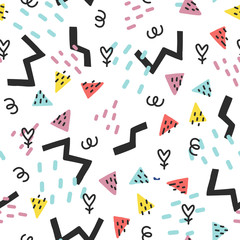 Seamless summer doodle pattern