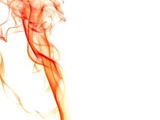 Red smoke on white background