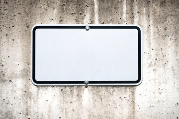 blank sign on wall mock-up -  parking spot sign mockup -