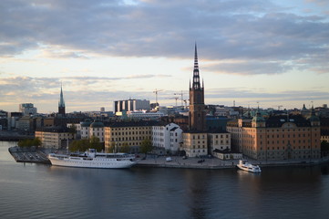 Fototapeta na wymiar stockholm, riddarholmen, stadshuset, city hall, old town