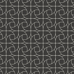Black & sand geometric line pattern, seamless vector pattern