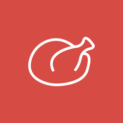 Chicken icon vector