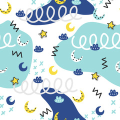 Seamless summer doodle pattern