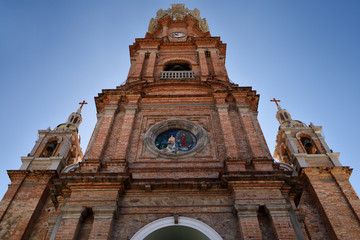 Facade of Our Lady of Guadalupe in Puerto Vallarta Mexico