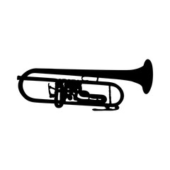 Obraz na płótnie Canvas Trumpet Silhouette