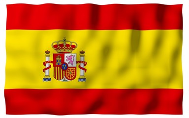 The flag of Spain. Official state symbol of the Kingdom of Spain