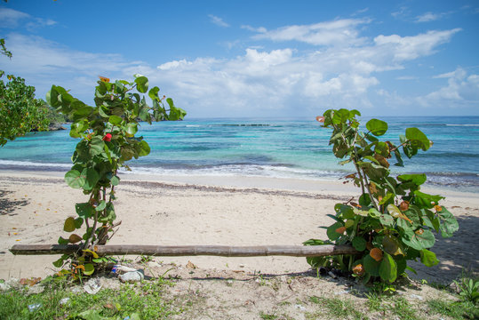 Glimpse of Winnifred Beach, a beautiful lagoon located close to Port Antonio, Jamaica