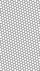 Black honeycomb on a white background. Perspective view 