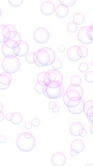 Pink colored background with purple bubbles. Wallpaper, texture purple balloons. 3D illustration