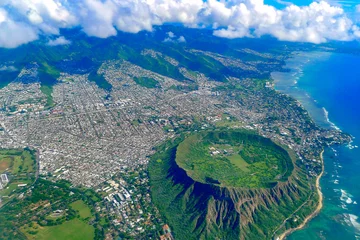 Fototapeten Diamond Head Oahu Luftbild © Viktor