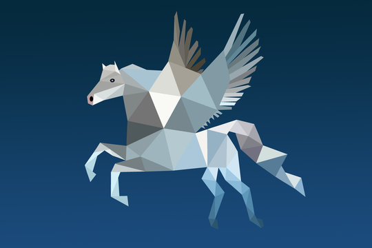 cheval p&eacute;gase en origami