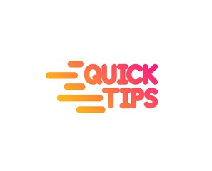 Quick tips icon. Helpful tricks sign. Tutorials symbol. Classic flat style. Gradient education icon. Vector