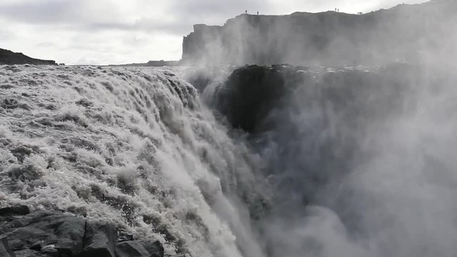Dettifoss waterfall in Iceland, beautiful powerful nature landscape in Europe