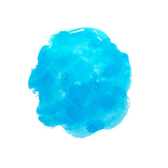 Colorful abstract vector background. blue watercolor stain. Watercolor painting.