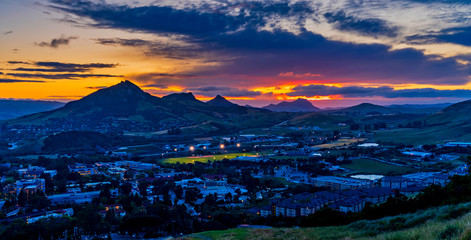 Last Light in the Mountains at Sunset