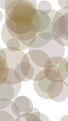 Multicolored translucent circles on a white background. 3D illustration