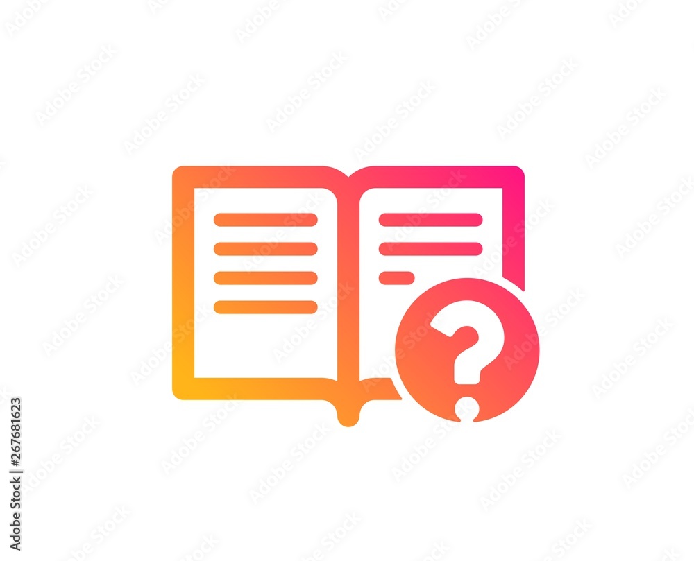 Aufkleber technical help icon. instruction sign. classic flat style. gradient help icon. vector