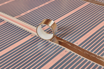 Floor heating installation