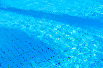 Fototapeta na wymiar Background of the turquoise water in swimming pool
