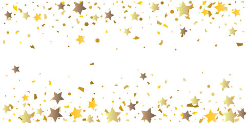 
Golden glitter confetti of stars.