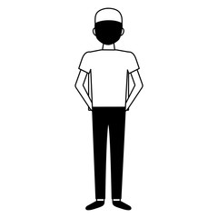 back view man character