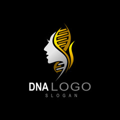 DNA logo, icon of life, face treatment logo, medical treatment