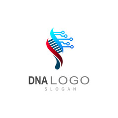 DNA logo, icon of life, DNA and technology, speed symbol