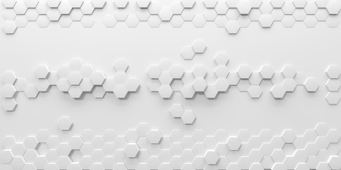 gray hexagones wall geometric abstract 3d
