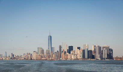 The skyline of New York City's Manhattan Island