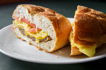 Sausage Egg Breakfast Sandwich