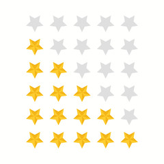 Rating stars icon set.Gold star