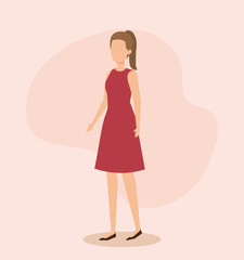 professional businesswoman wearing elegant clothes with hairstyle