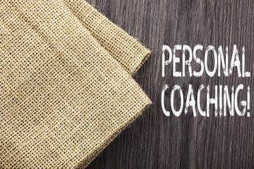 Conceptual hand writing showing Personal Coaching. Concept meaning relationship agreement between a...