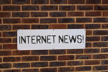 Word writing text Internet News. Business photo showcasing the information about current events published online
