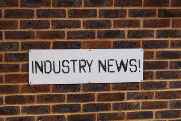 Word writing text Industry News. Business photo showcasing delivering news to the general public or a target public