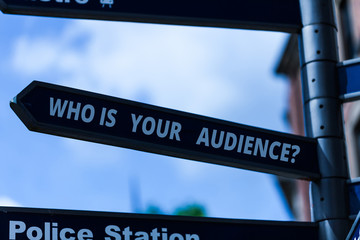 Fototapeta premium Handwriting text writing Who Is Your Audience Question. Conceptual photo who is watching or listening to it