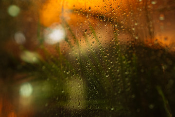 Raindrops falling