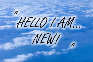 Writing note showing Hello I Am New. Business concept for used as greeting or to begin telephone conversation