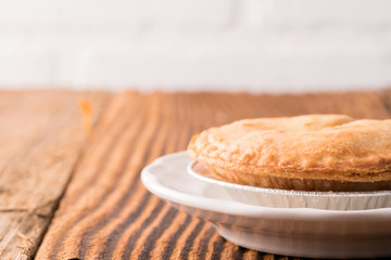 Small sweet apple pie dessert