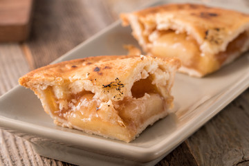 Small sweet apple pie dessert
