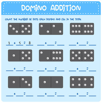 Domino Math Addition Worksheet